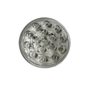 Vintage Glass Flower Frog 16 Hole Floral Arrangement Clear 5 1/4" Mid Century